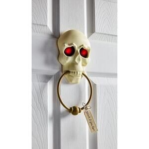 Mud Pie Animated Skull Light Up Doorbell‎ Halloween Haunted House Decor Prop